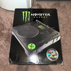 New in box Monster energy turntable